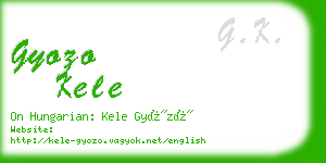 gyozo kele business card